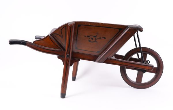 A LATE VICTORIAN MAHOGANY STAINED LIBRARY BOOK BARROW