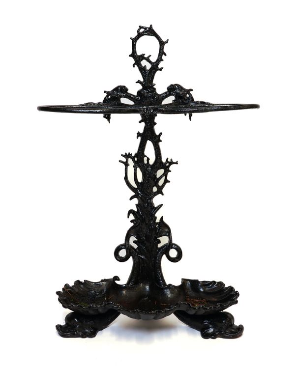 A CAST IRON UMBRELLA/STICK STAND