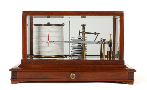 A MAHOGANY BAROGRAPH