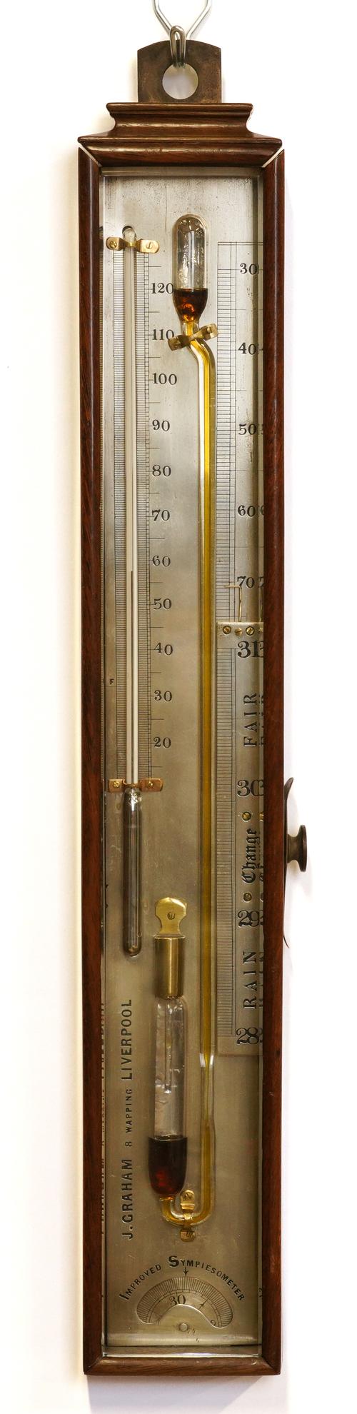 A VICTORIAN ROSEWOOD SYMPIESOMETER