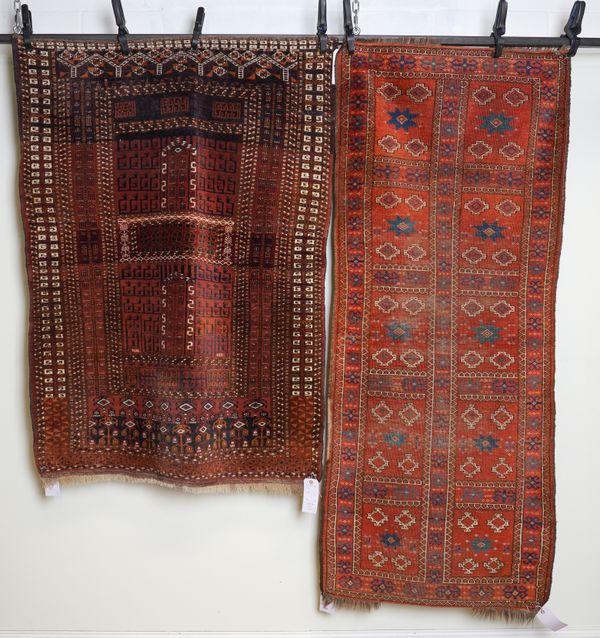 AN ESARI RUG AND A TURKMAN ENSI RUG (2)