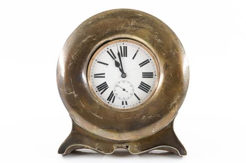 A BASE METAL CASED, KEYLESS WIND OPENFACED GOLIATH WATCH