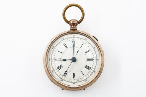 A GOLD CASED GENTLEMAN'S KEY WIND OPENFACED CENTRE STOP SECONDS POCKET WATCH
