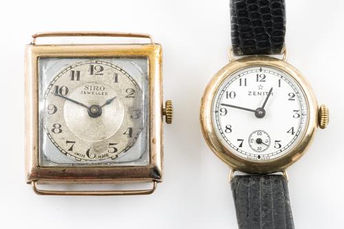 TWO 9CT GOLD CASED WRISTWATCHES (2)