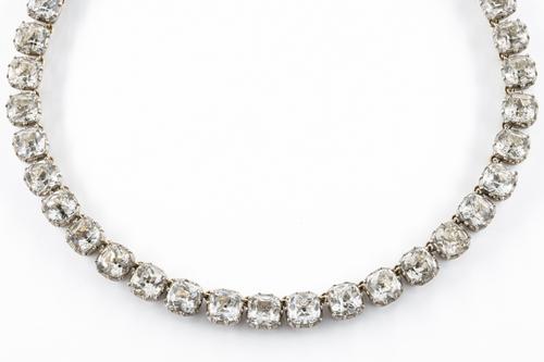A 19TH CENTURY ROCK CRYSTAL RIVIERE NECKLACE