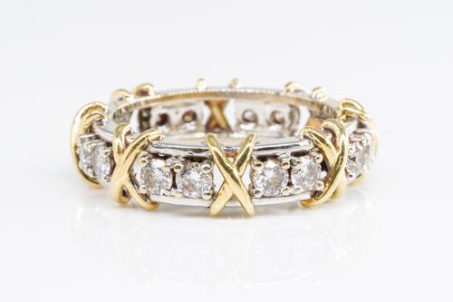 A DIAMOND CROSS OVER FULL ETERNITY RING