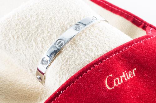 A CARTIER DIAMOND LOVE BANGLE