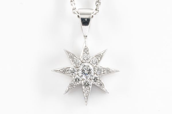 DIAMOND STAR PENDANT AND CHAIN