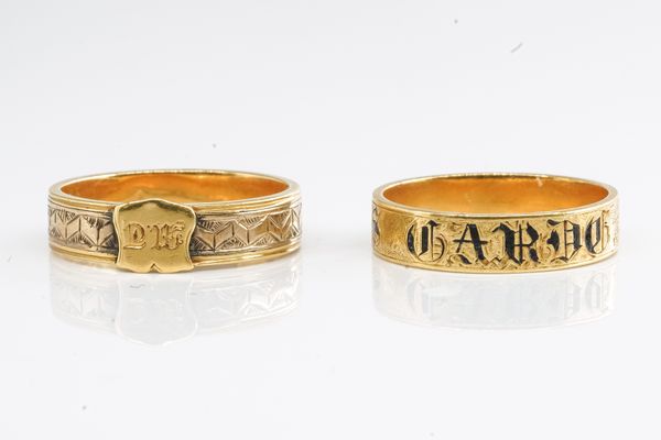 TWO 19TH CENTURY GOLD RINGS (2)