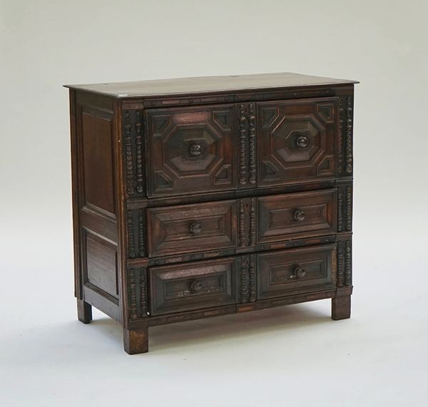 A Charles II oak chest