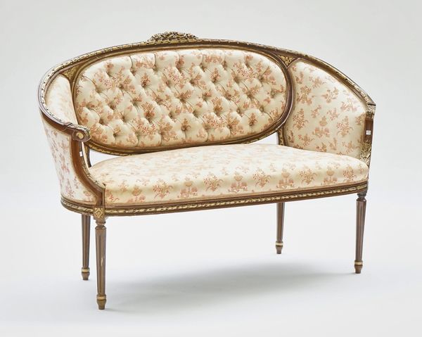 A Louis XVI style three piece salon suite