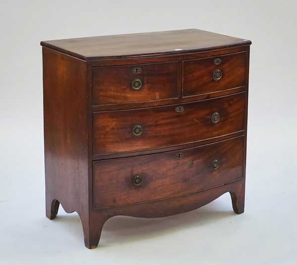 A Regency mahogany bow front chest