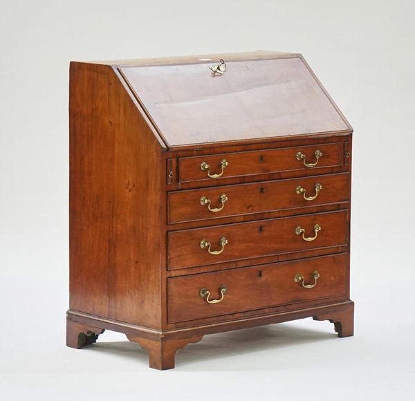 A George III walnut bureau