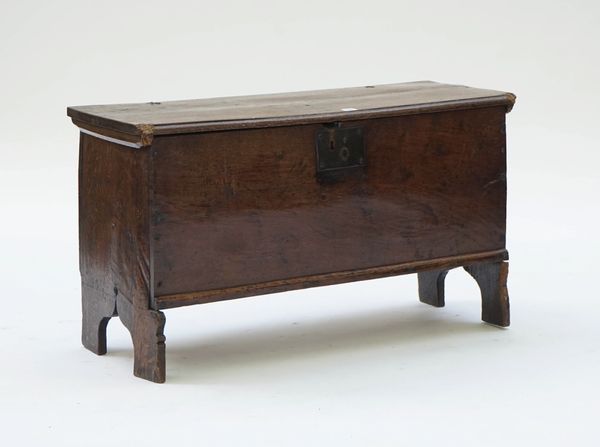 An oak five plank coffer