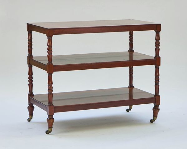 A Victorian mahogany three tier buffet