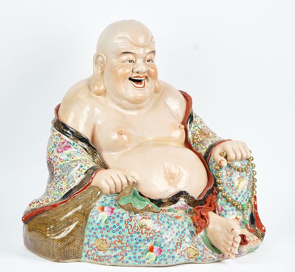 A very large Chinese porcelain figure of Budai