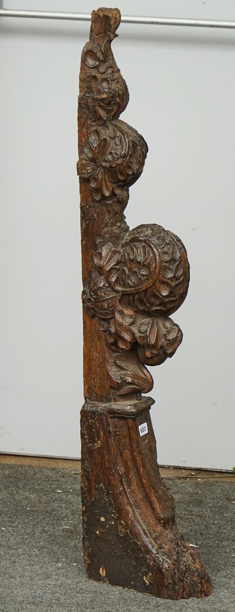 A CARVED OAK ARCHITECTURAL FRAGMENT, EAST ANGLIA CIRCA 1450