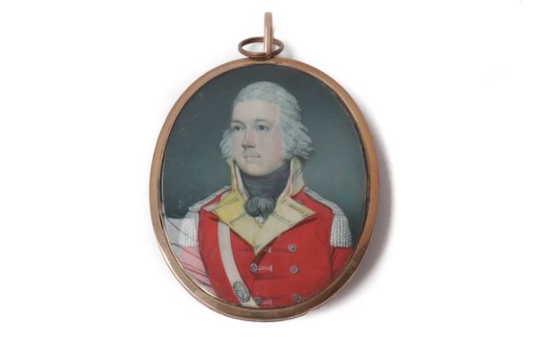 Portrait miniature of an army officer