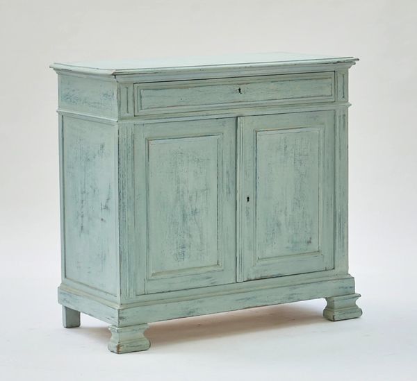 A French blue painted buffet