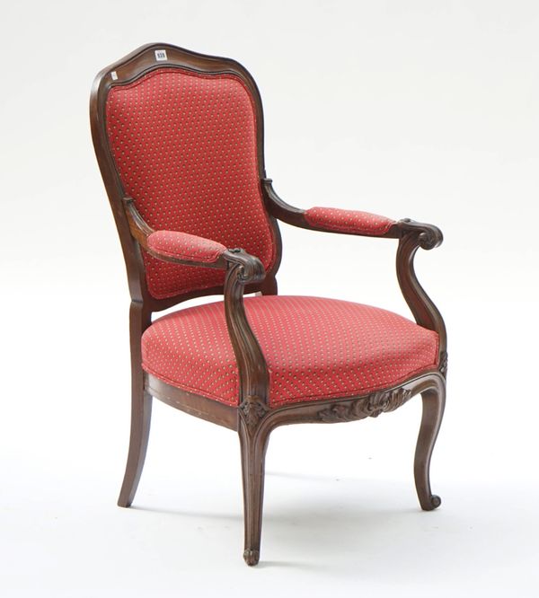 A French mahogany armchair