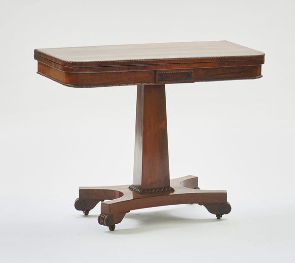 A Regency rosewood card table