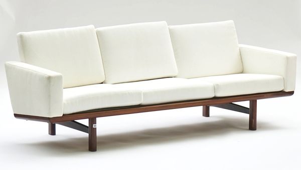 A 20th century design teak framed sofa