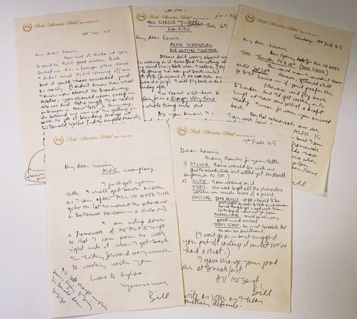 ‘ALFIE’, 1966 – BILL NAUGHTON AUTOGRAPH MANUSCRIPT LETTERS & ‘ALFIE’ CHARACTER NOTES (QTY)