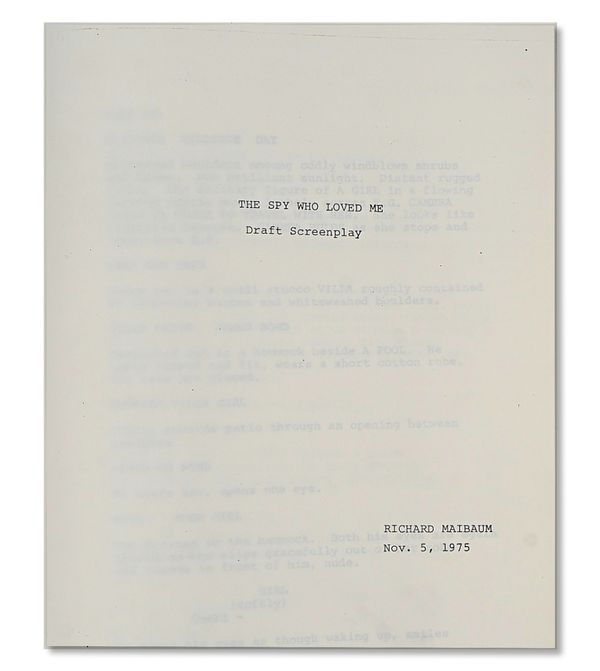 JAMES BOND ‘THE SPY WHO LOVED ME’, 1977 – TWO EARLY DIRECTOR’S SCRIPTS BY RICHARD MAIBAUM (2)