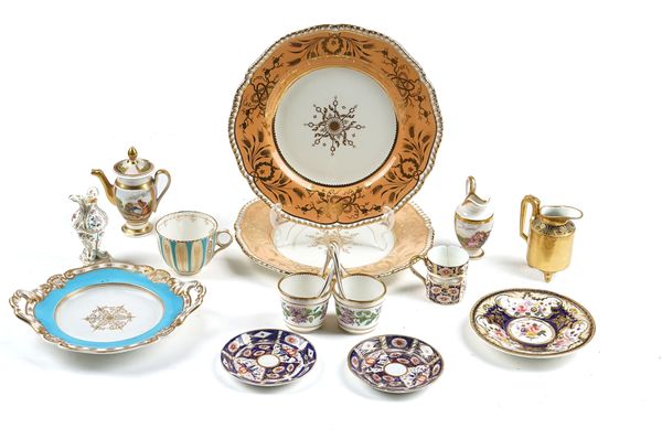A GROUP OF ENGLISH AND CONTINENTAL PORCELAINS