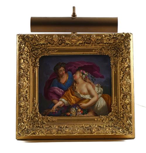A GERMAN PORCELAIN RECTANGULAR PANEL