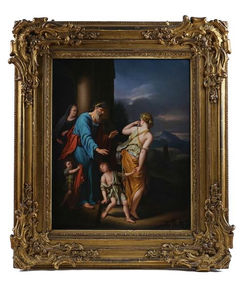 A LARGE BERLIN KPM RECTANGULAR PORCELAIN PLAQUE