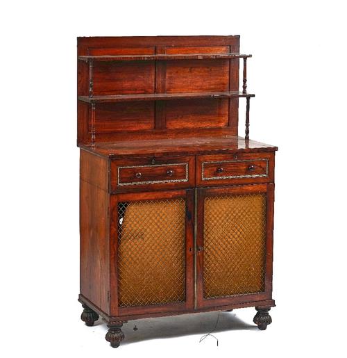 A REGENCY ROSEWOOD CHIFFONIER