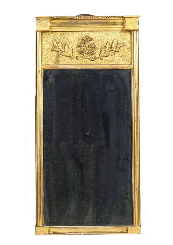 A 19TH CENTURY GILT-FRAMED PIER GLASS