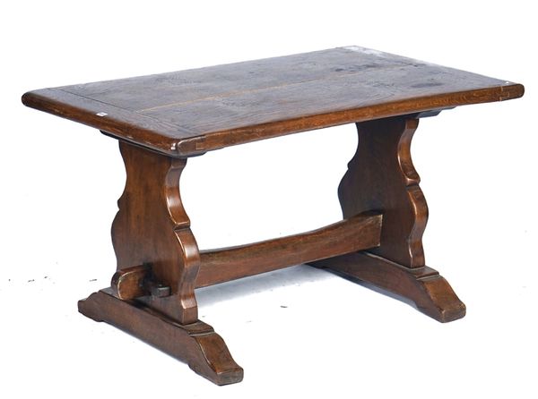 A 17TH CENTURY STYLE OAK REFECTORY TABLE