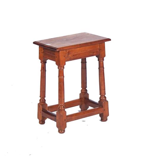 W.EWERS; A SOLID YEW JOINT STOOL