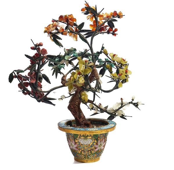 A CHINESE HARDSTONE TREE