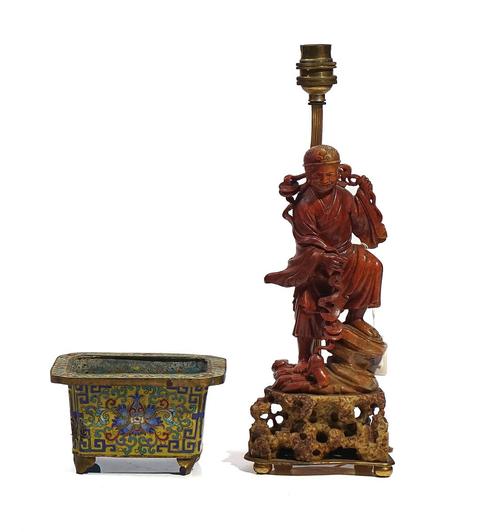 A CHINESE SOAPSTONE FIGURE OF LIU HAICHAN