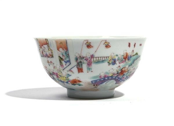 A CHINESE FAMILLE-ROSE `HUNDRED BOYS' BOWL