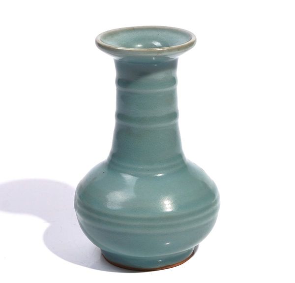 A CHINESE CELADON `BAMBOO' VASE