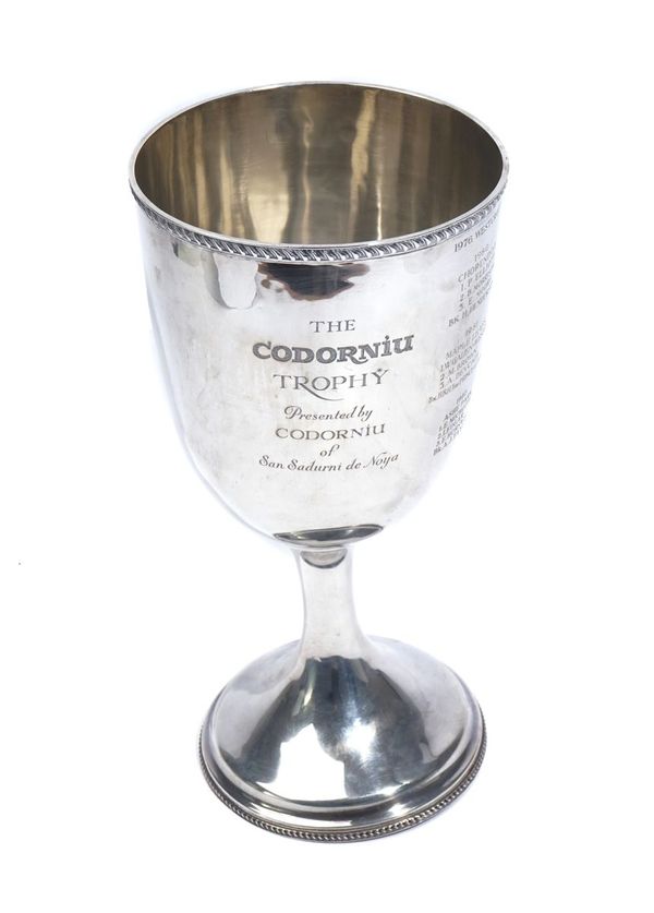 A SILVER LARGE TROPHY CUP