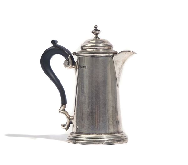 A SILVER HOT WATER JUG