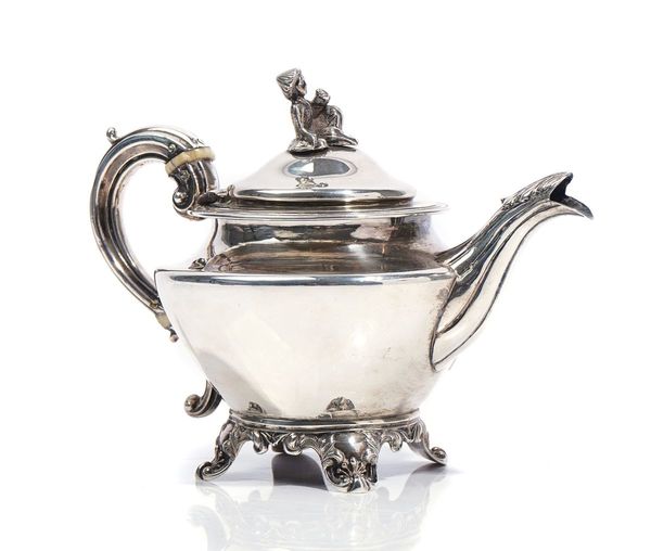 A VICTORIAN SILVER BACHELOR'S TEAPOT