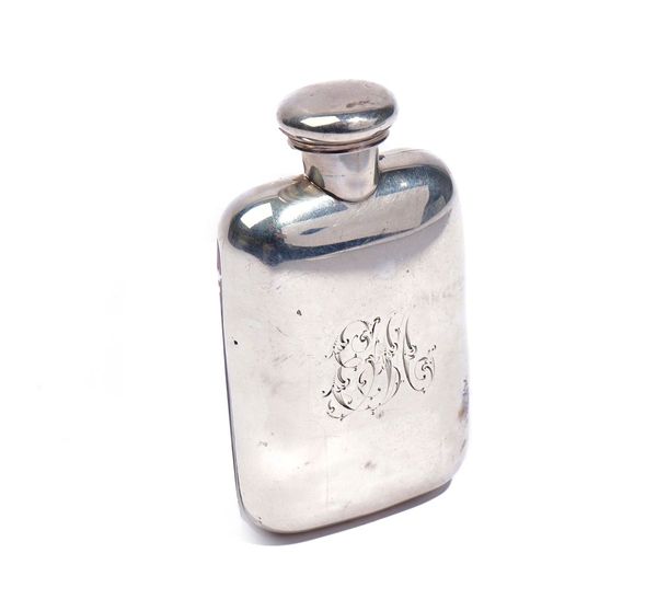 A VICTORIAN SILVER SPIRIT FLASK