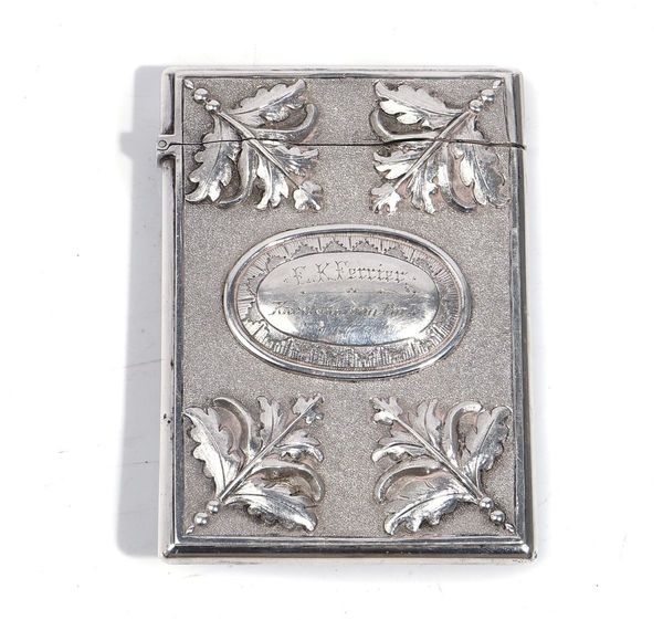 A VICTORIAN SILVER SAMPSON MORDAN VISITING CARD CASE