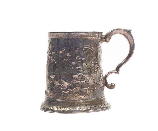 A GEORGE III SILVER MUG