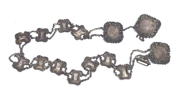 A LATE VICTORIAN SILVER NURSES WAIST BELT