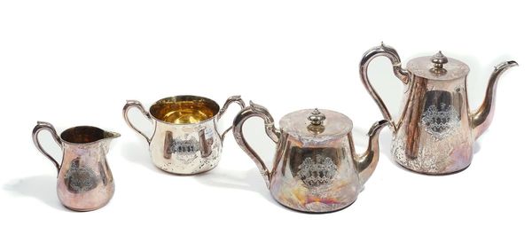 A VICTORIAN SILVER FOUR PIECE TEA AND COFFEE SET (4)