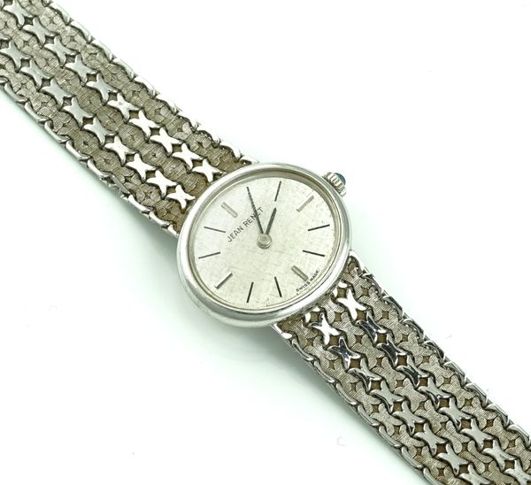 A JEAN RENET 18CT WHITE GOLD LADY'S BRACELET WRISTWATCH