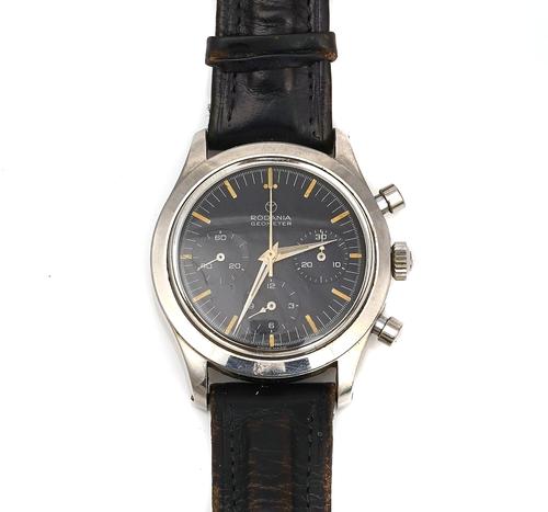 A RODANIA GEOMETER STAINLESS STEEL CHRONOGRAPH WRISTWATCH