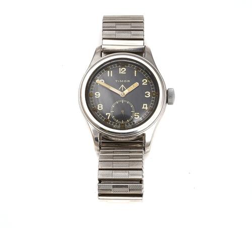A TIMOR BRITISH MILITARY ISSUE STAINLESS STEEL WRISTWATCH